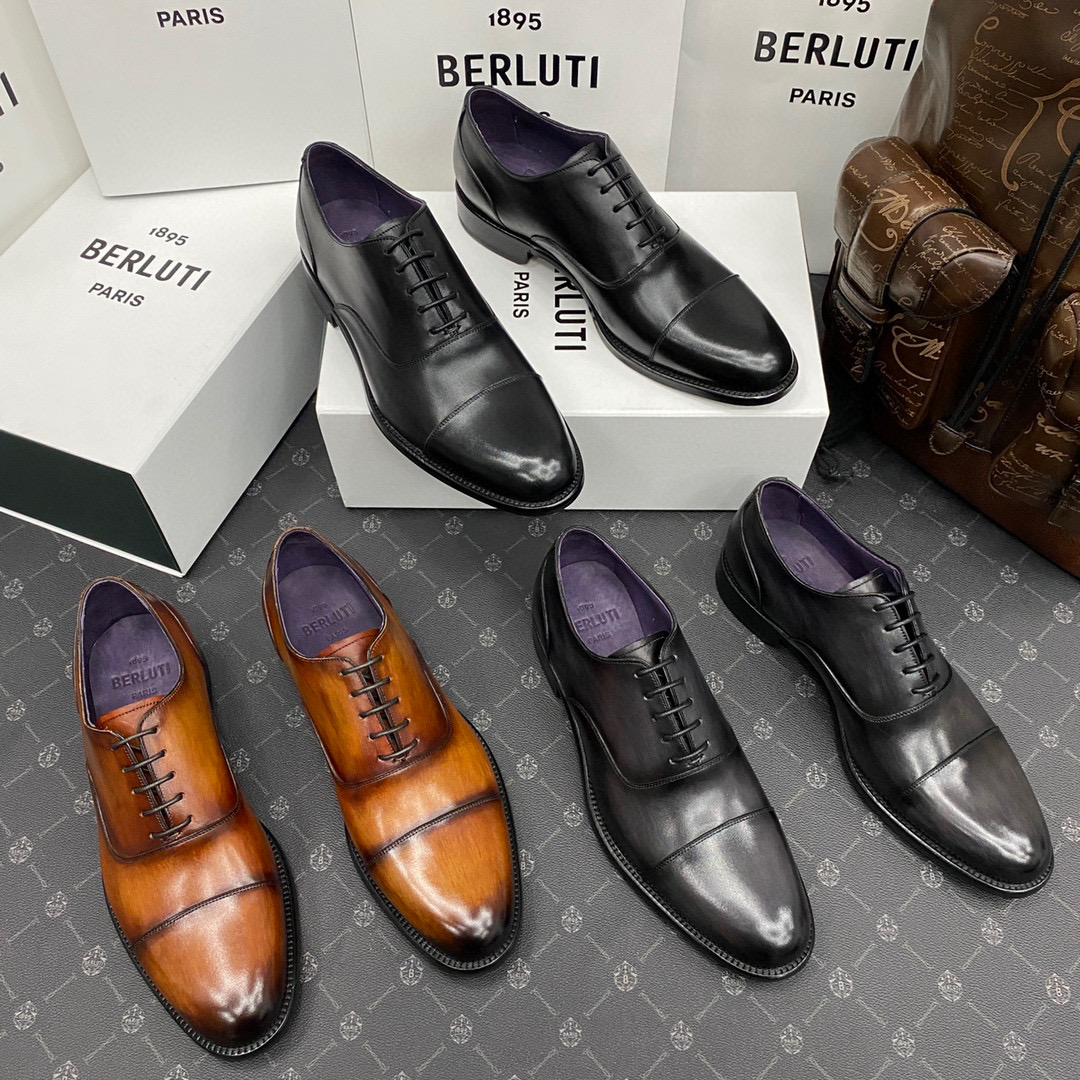 Berluti Hand Polished Leather Oxford Shoes #nigo2451