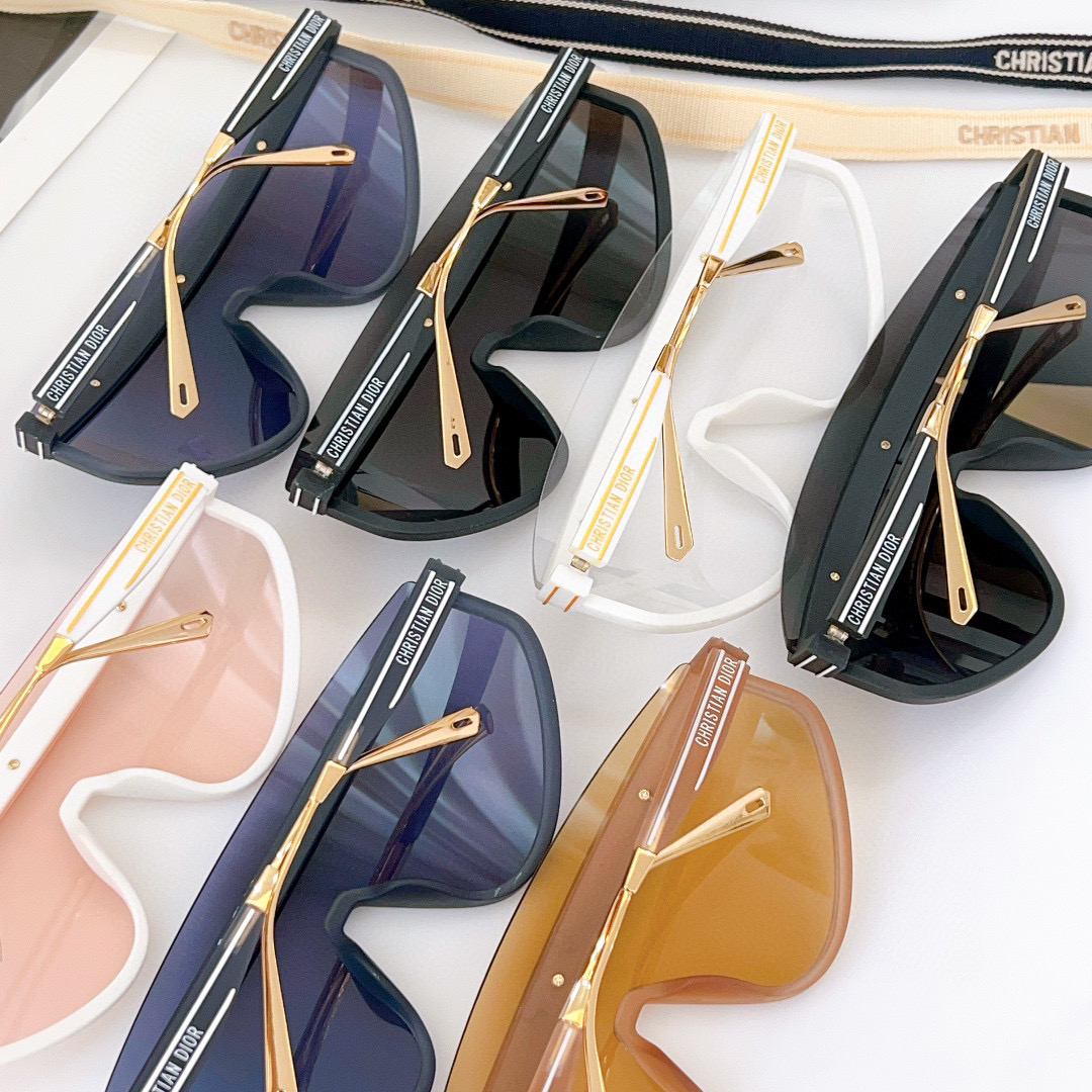 Dior Mask Sunglasses With Embroidered Cotton Cord #nigo2535