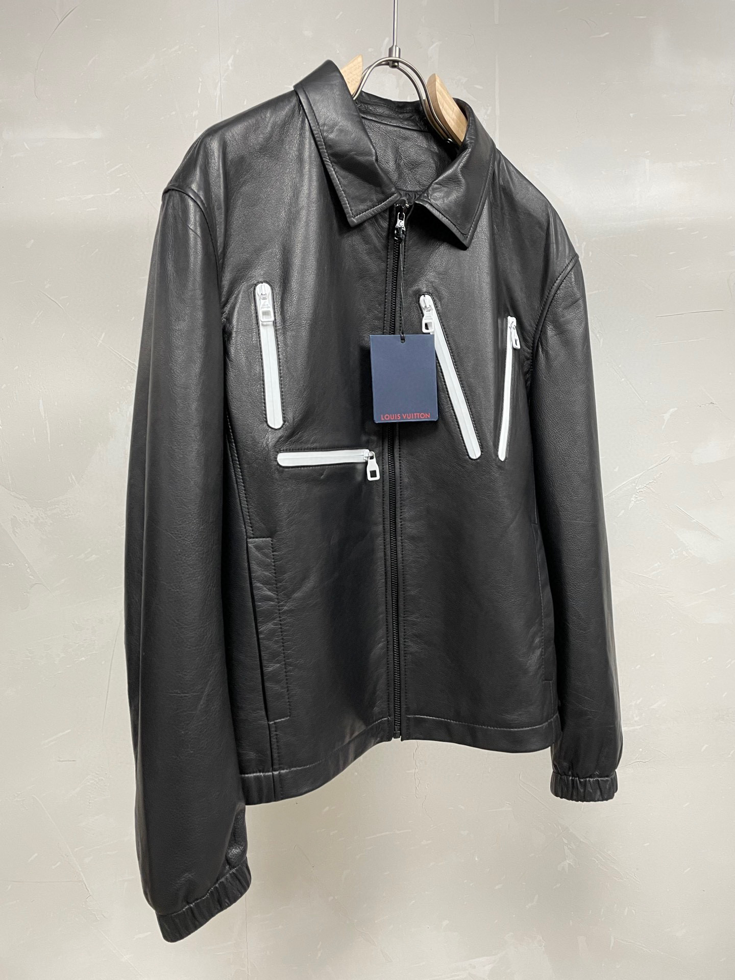 Louis Vuitton Zip Leather Belted Jacket Coat #nigo7768