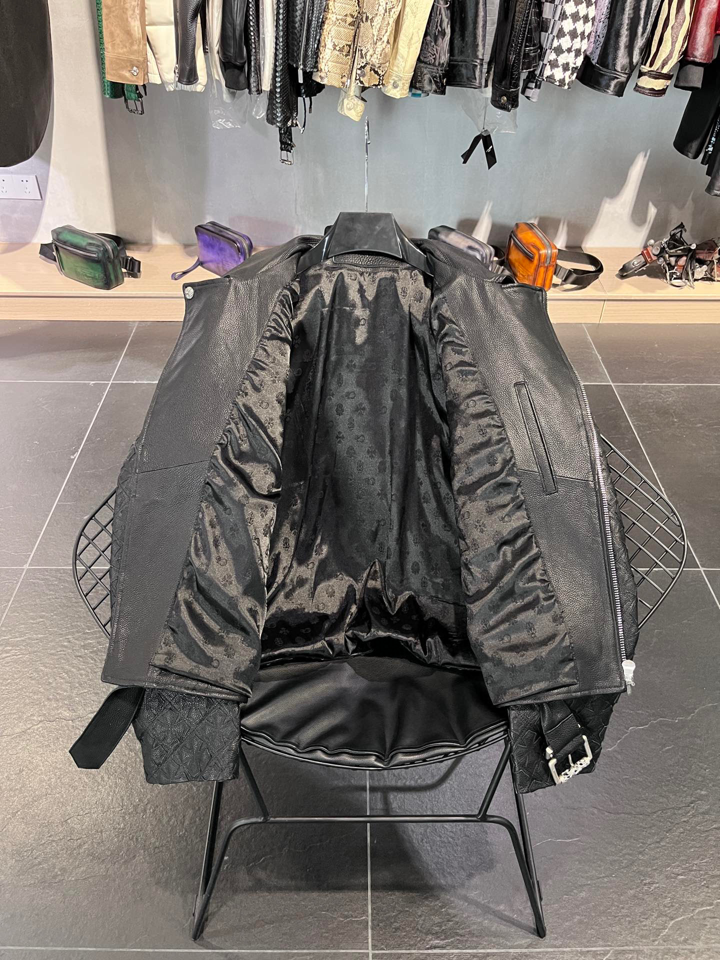 Chrome Hearts Motorcycle Leather Jacket Coat #nigo2443