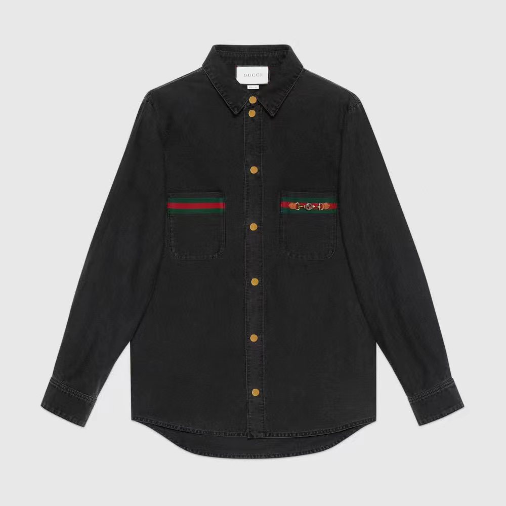 GUCCI Denim Button Shirt Jacket #nigo8477