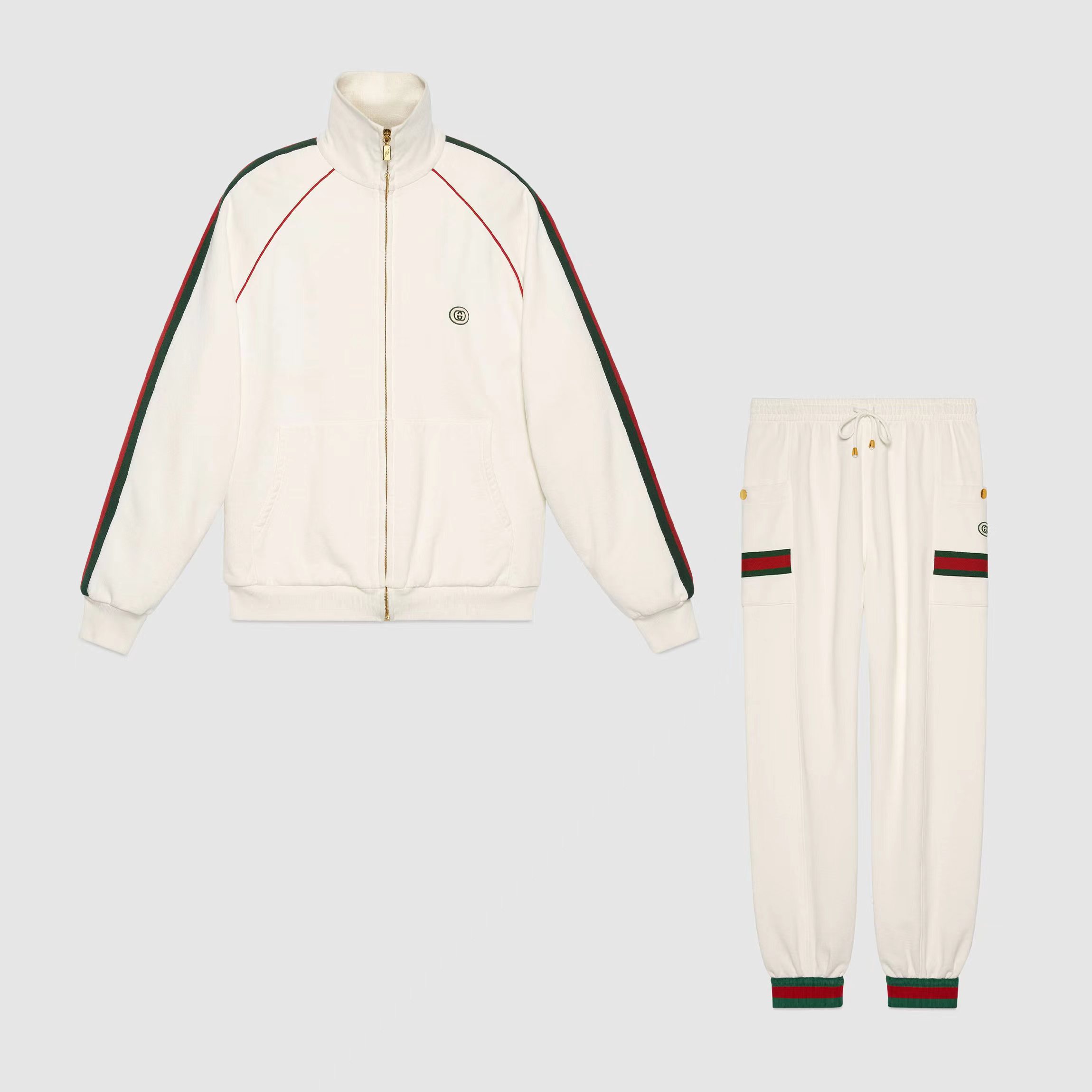 Gucci Cotton Striped Sports Jacket Trousers Suit Pants #nigo5494