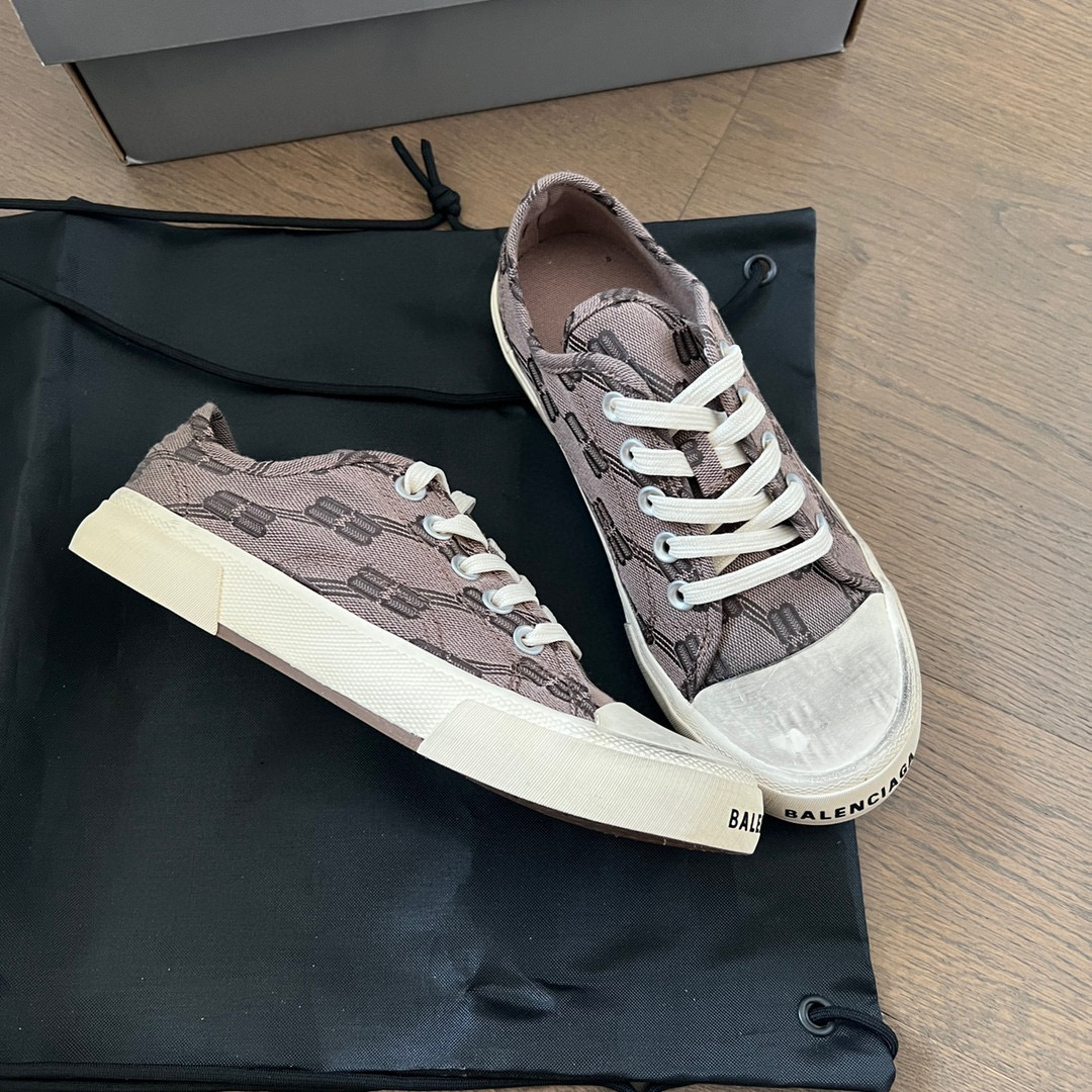 Balenciaga Canvas Leather High Top Casual Lace Up Flat Shoes #nigo4983