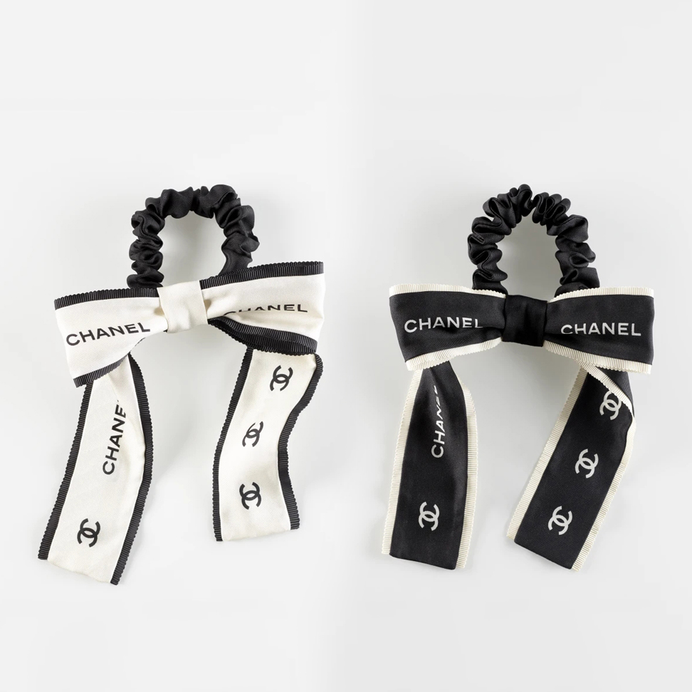 Chanel NIGO Women's Logo Print Mulberry Silk Headband Jewelry #nigo51711