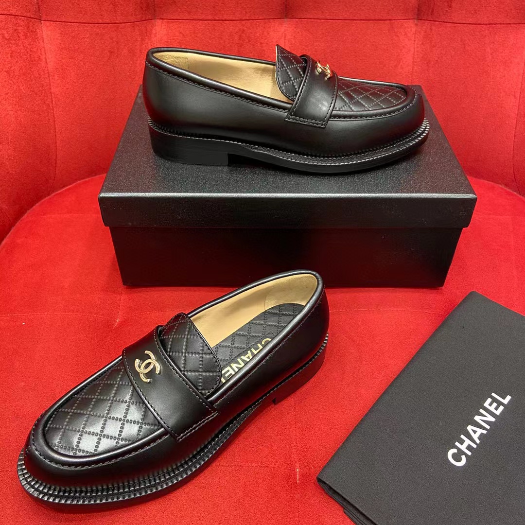 Chanel Leather Loafers Shoes #nigo53648