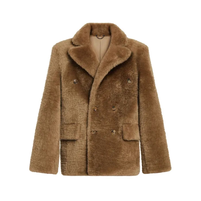 Louis Vuitton Wool Fur Double-breasted Coat #nigo9788