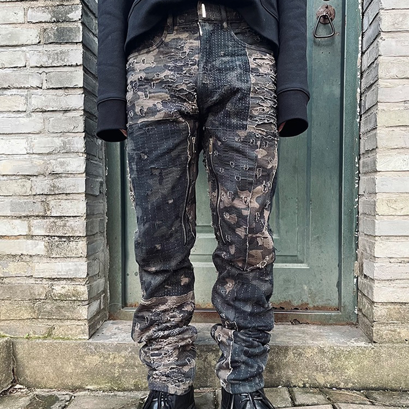 Givenchy Camouflage Print Jeans Black Ngvp #nigo5231