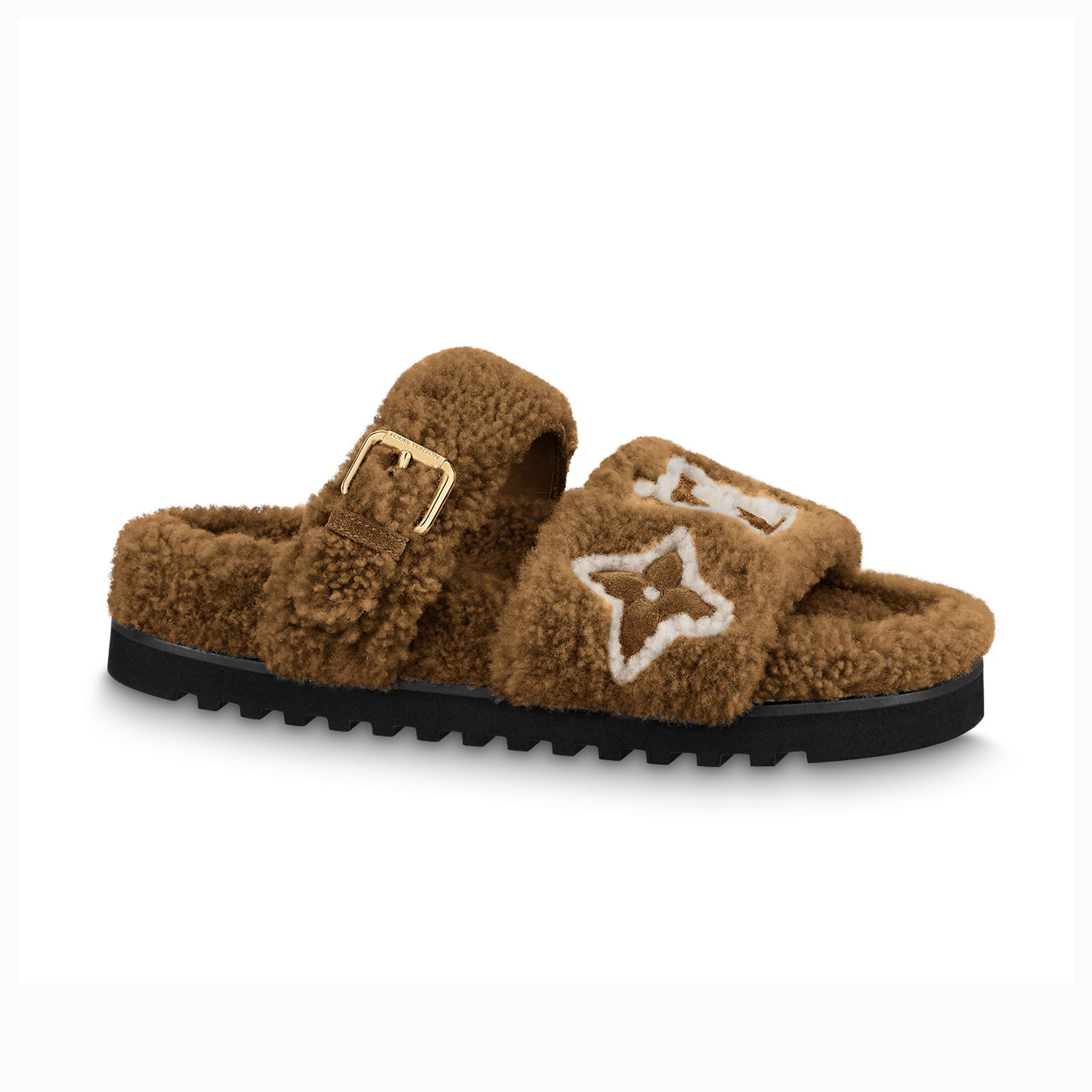 Louis Vuitton Winter Wool Slippers Warm Plush Shoes #nigo51446