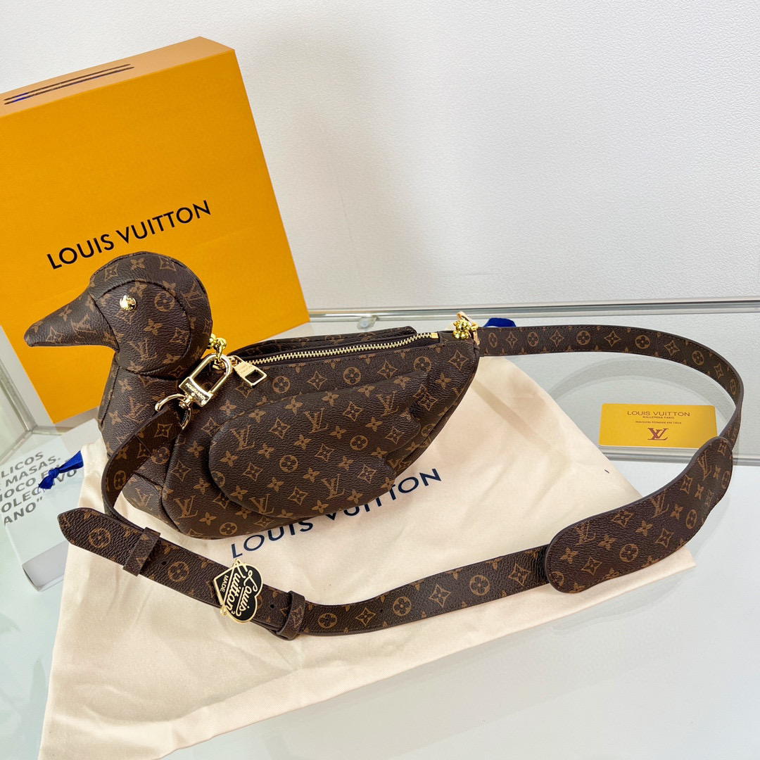 Louis Vuitton Leather Duck Bag Messenger Bags #nigo4656