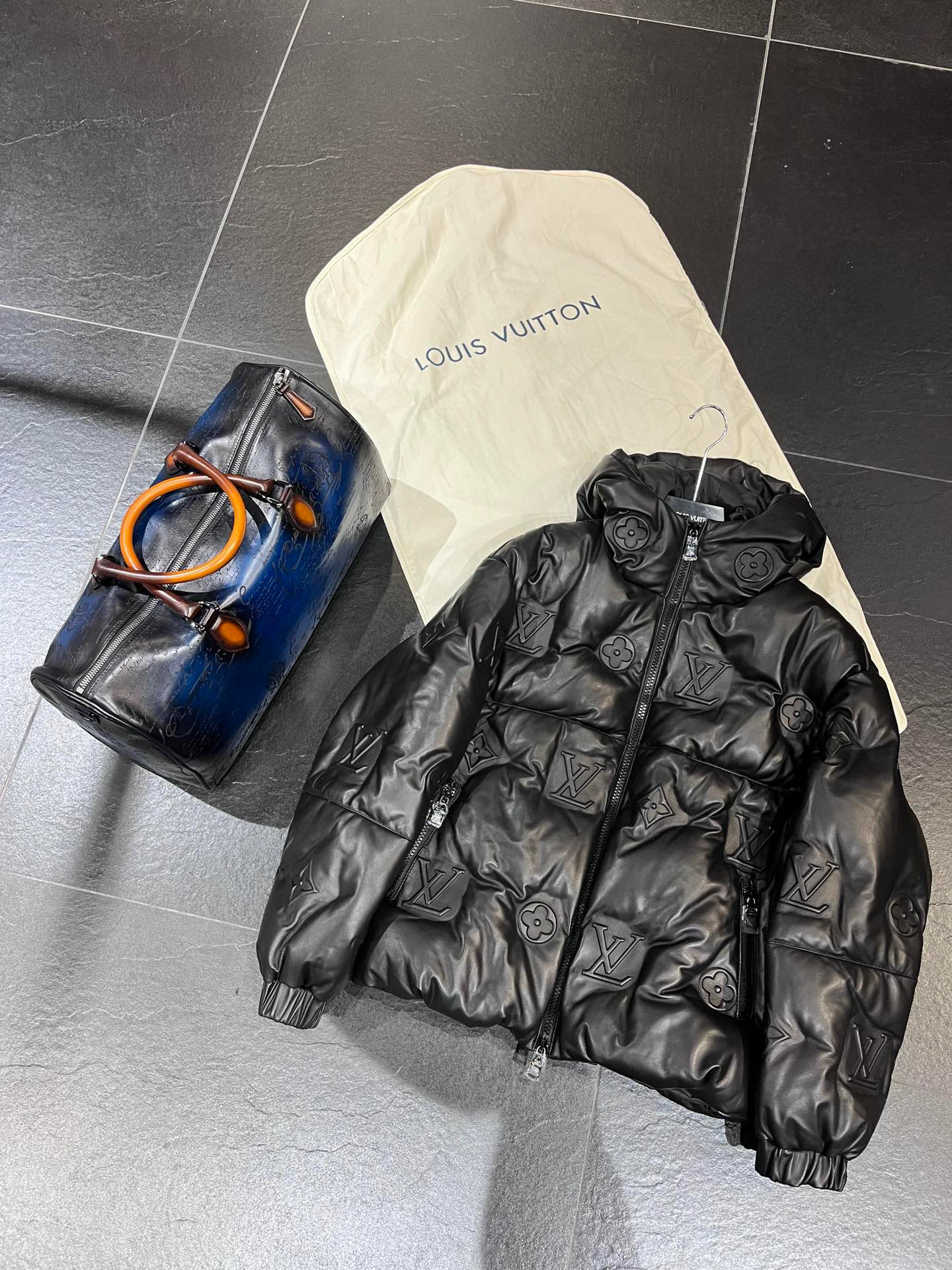 Louis Vuitton Hooded Down Jacket Coat #nigo652