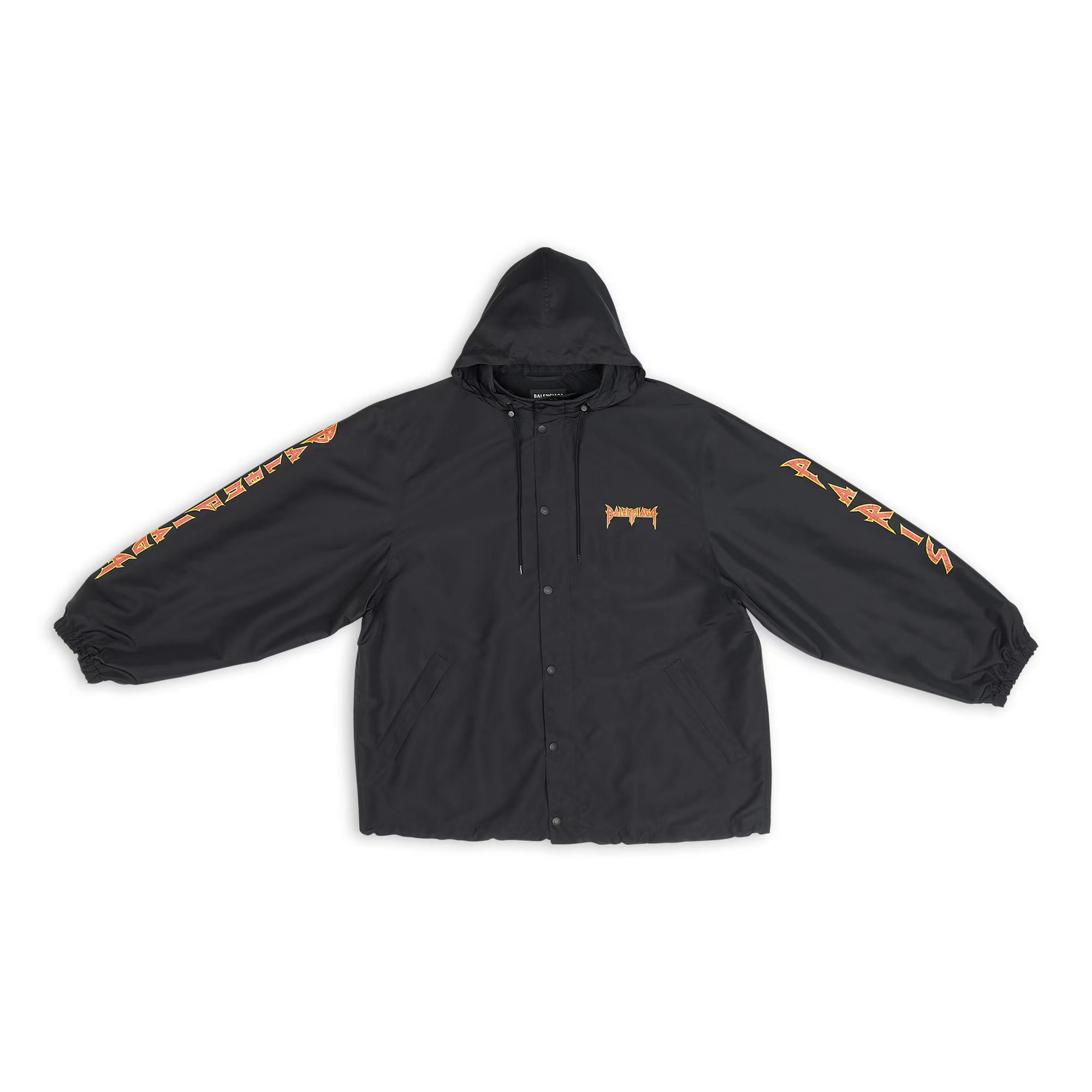 Balenciaga Black Lightweight Nylon Short Windbreaker Jacket #nigo3425