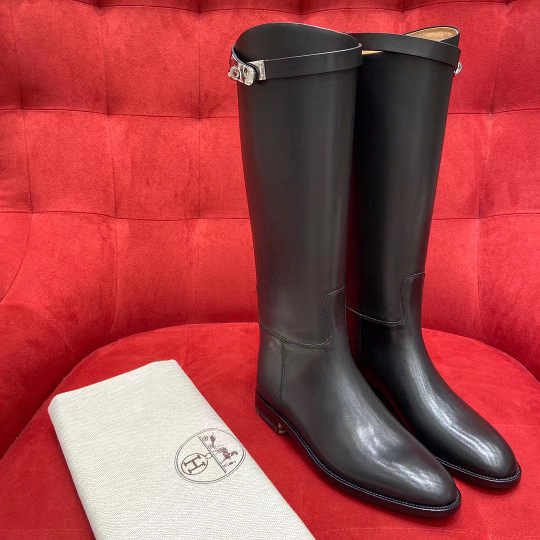 Hermes Women's Long Leather Boots Shoes #nigo51716