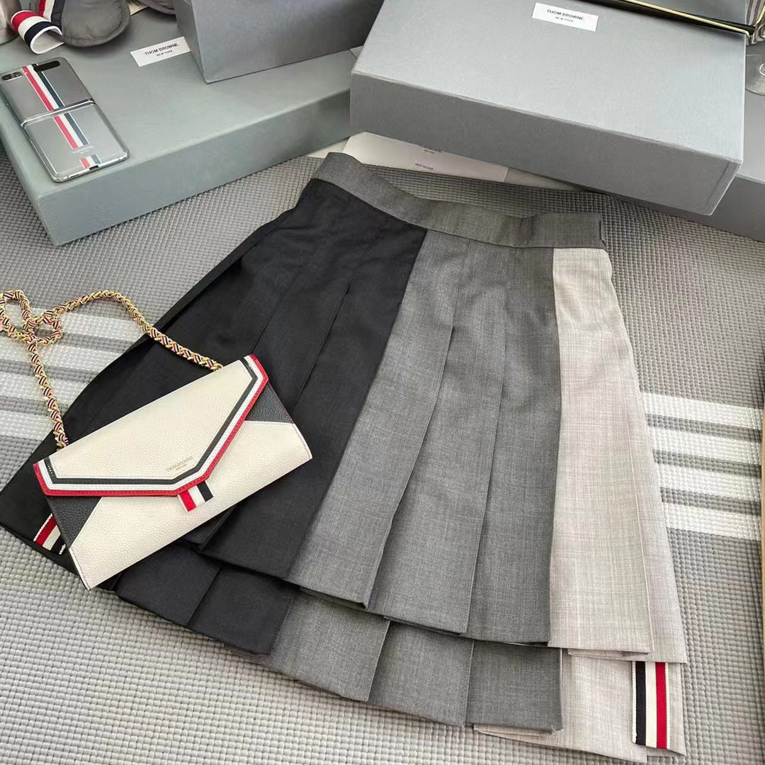 Thom Browne NIGO Summer Tricolor Mini Pleated Skirt #nigo53984