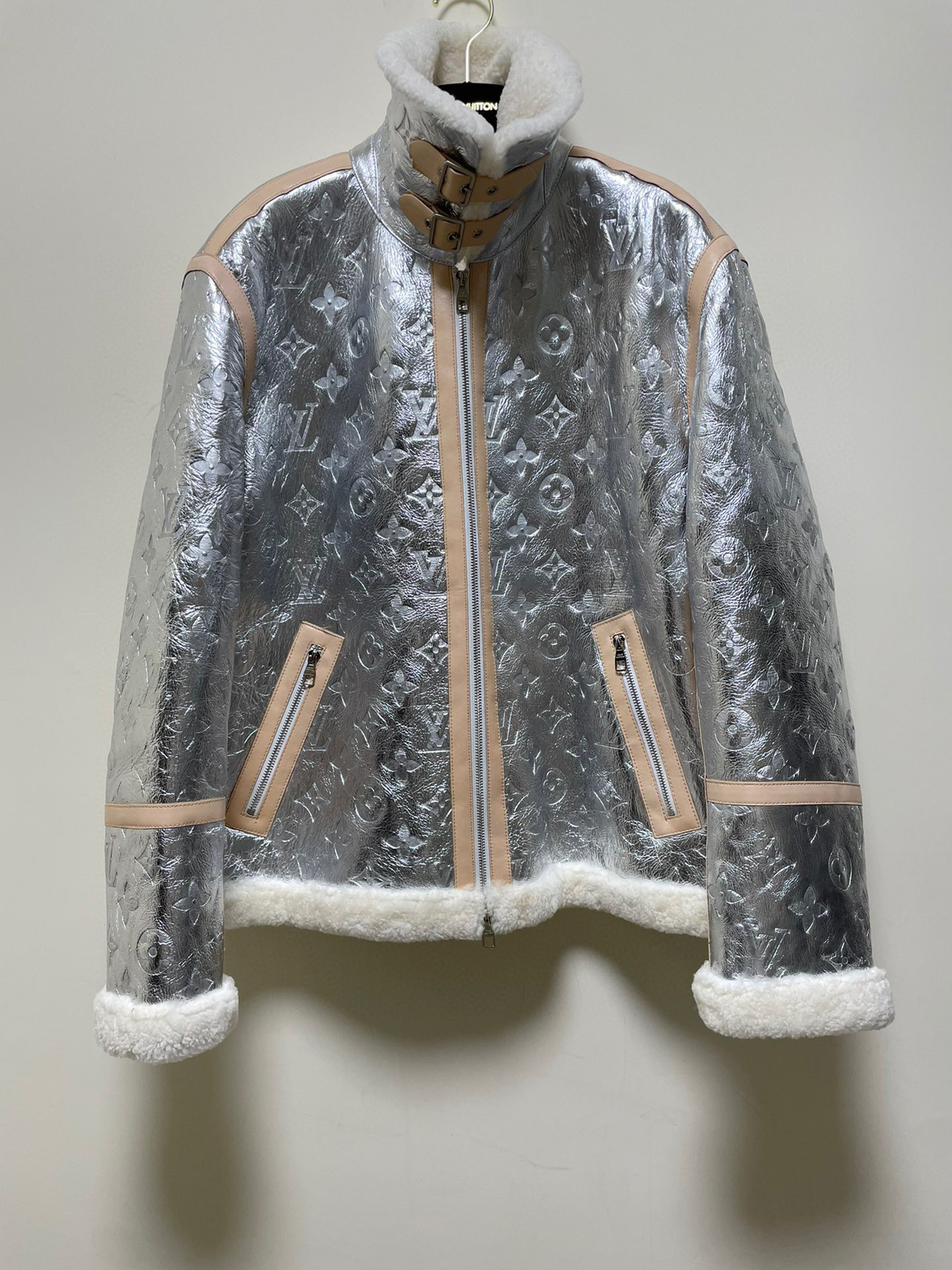 Louis Vuitton Mirror Shearing Genuine Leather Jacket #nigo6266