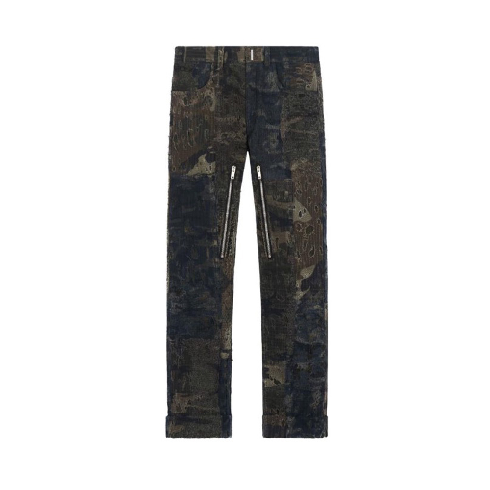 Givenchy Camouflage Print Jeans Black Ngvp #nigo5231