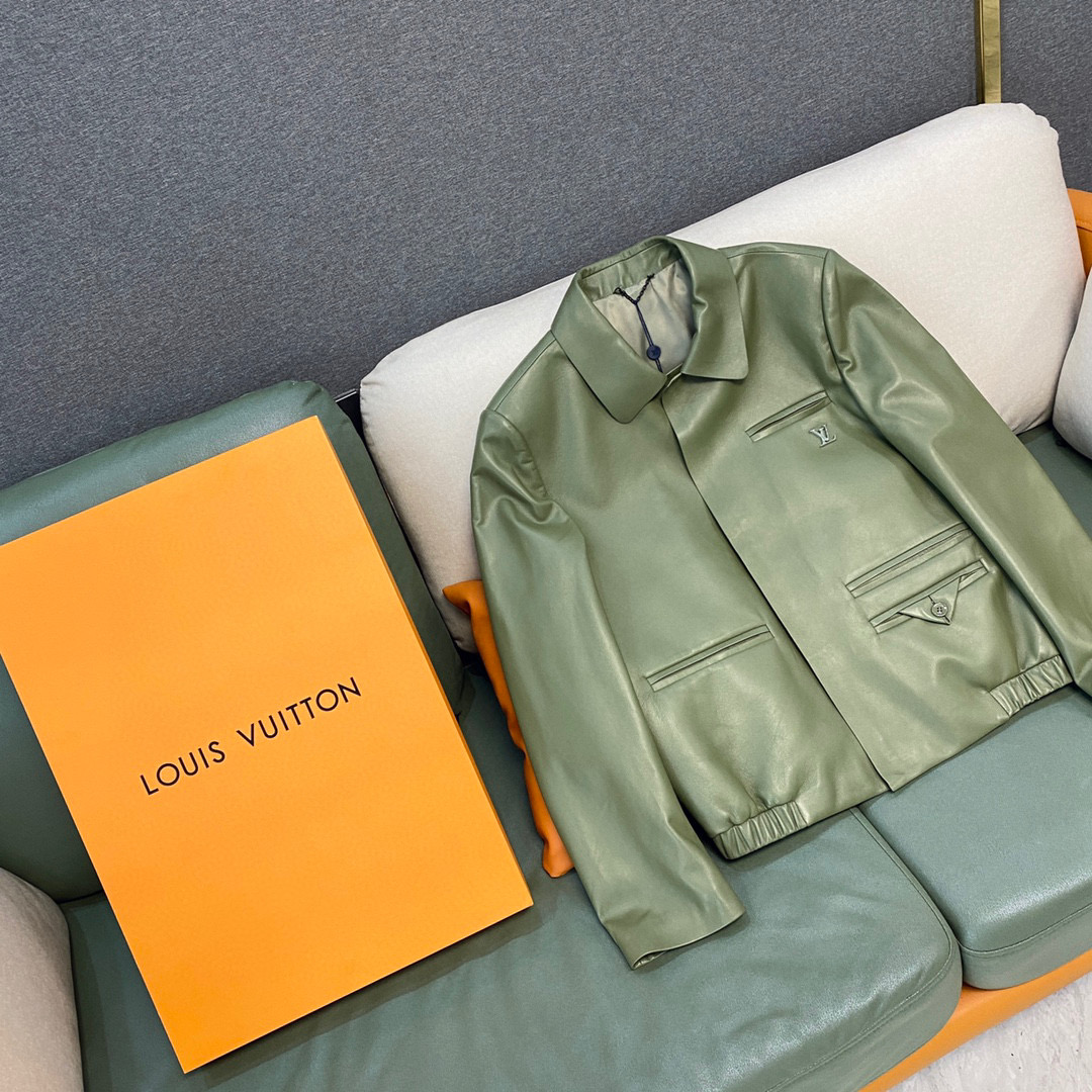 Louis Vuitton Pastel Leather Jacket #nigo18122