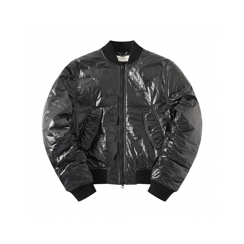 Dries Van Noten Winter Zip Mirror Matt Cotton Jacket #nigo5455