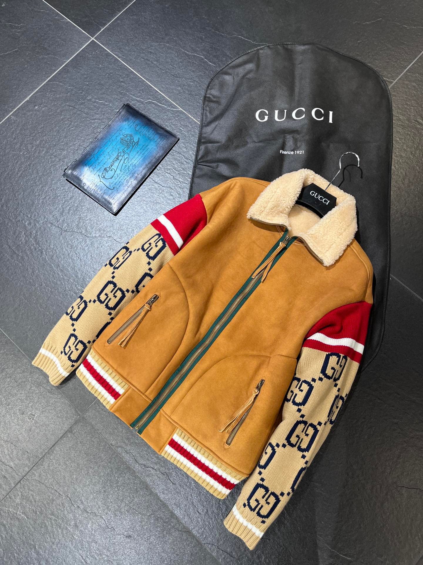 Gucci Fur Genuine Leather Coat Jacket #nigo9955