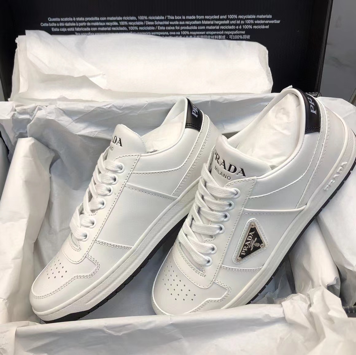 Prada Leather Casual Sneakers Flat Sneakers Shoes #nigo54992