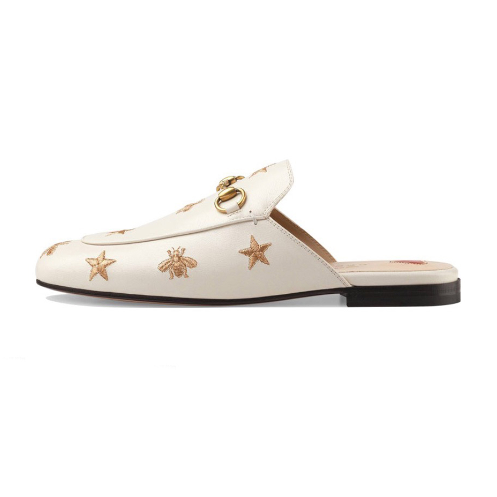GUCCI Embroidered Leather Slippers Shoes #nigo53899