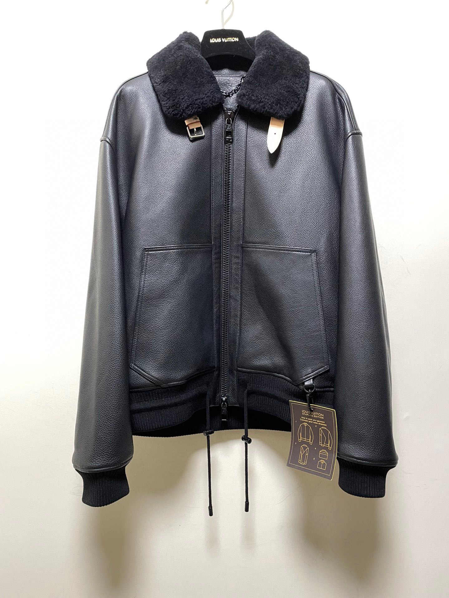 Louis Vuitton Genuine Leather Aviator Jacket #nigo866