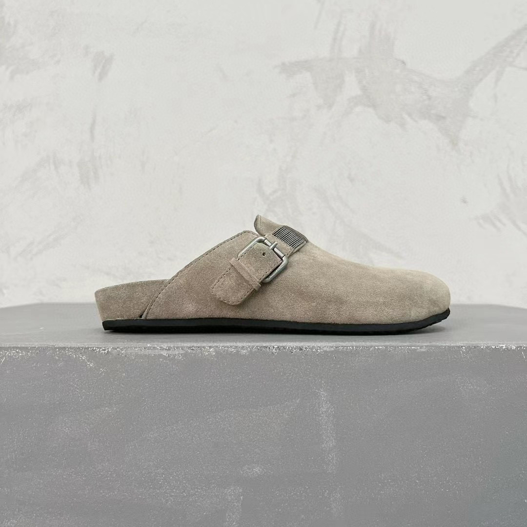 Brunello Cucinelli Suede Calfskin Sandals Shoes Ngvp #nigo5176