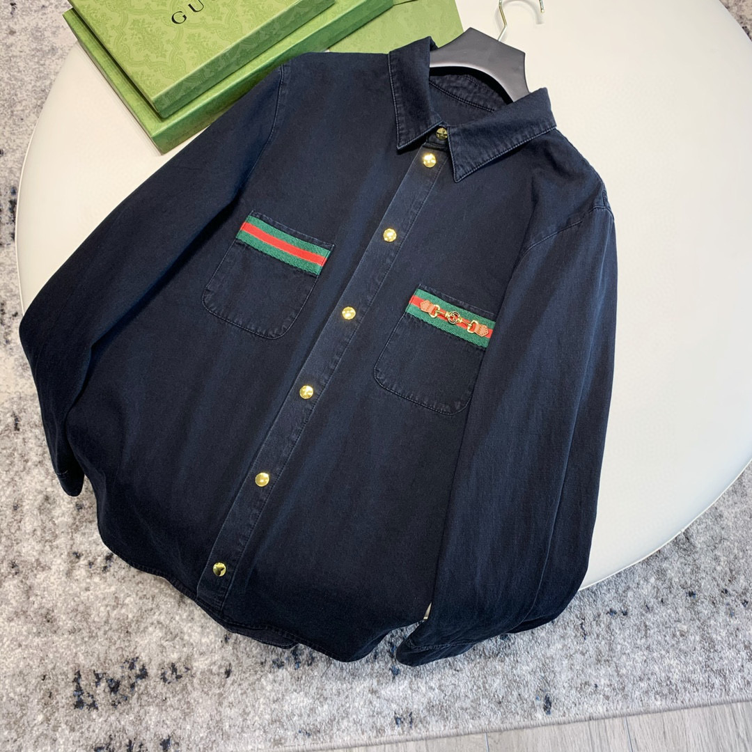 GUCCI Denim Button Shirt Jacket #nigo8477