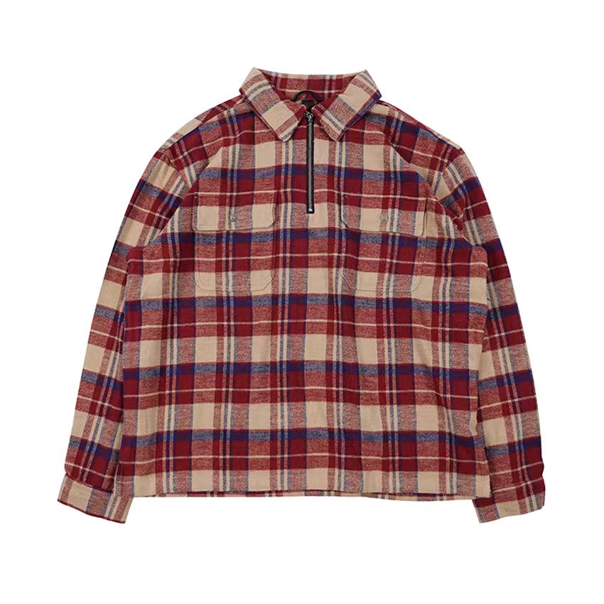 Chrome Hearts Half Zip Plaid Pullover Jacket #nigo5413