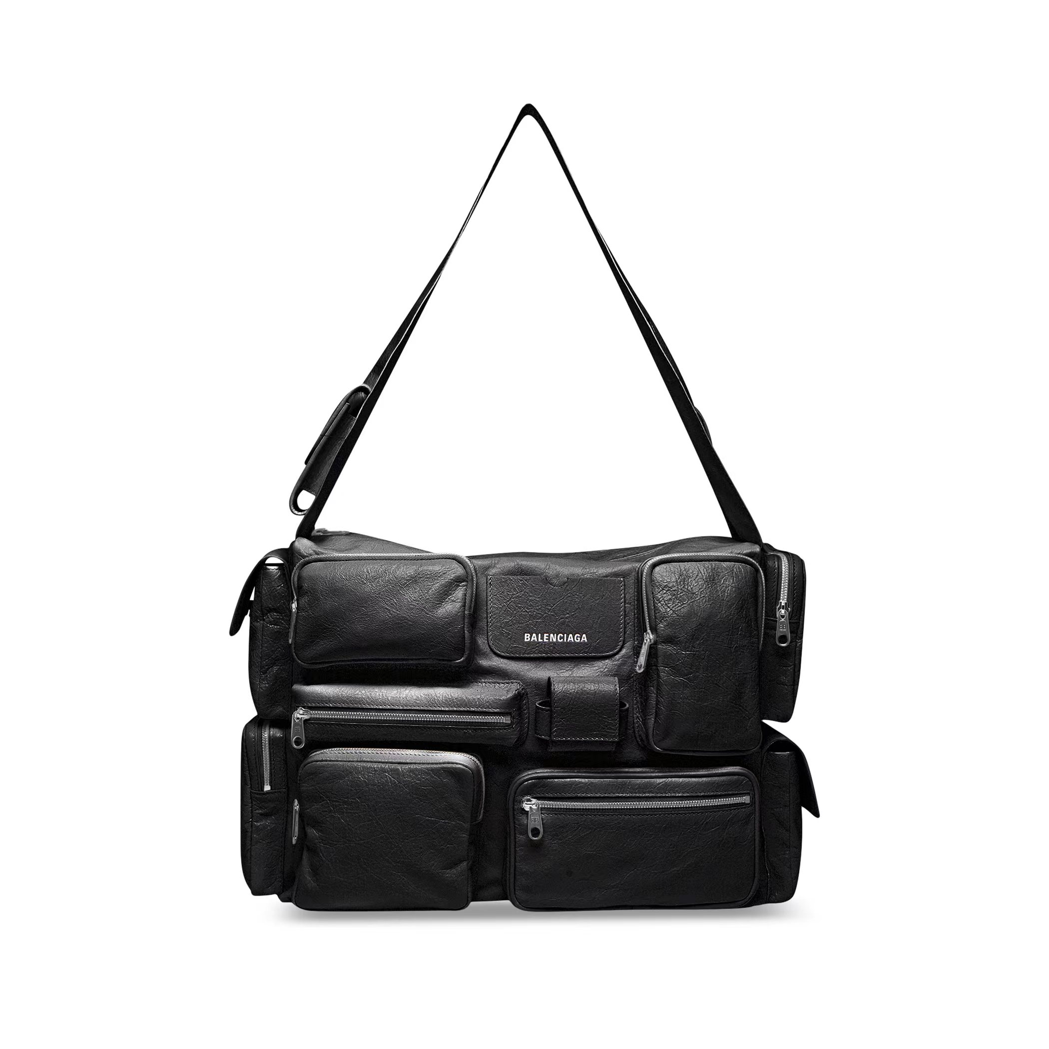 Balenciaga Leather Multi-Pocket Shoulder Bag #nigo4995