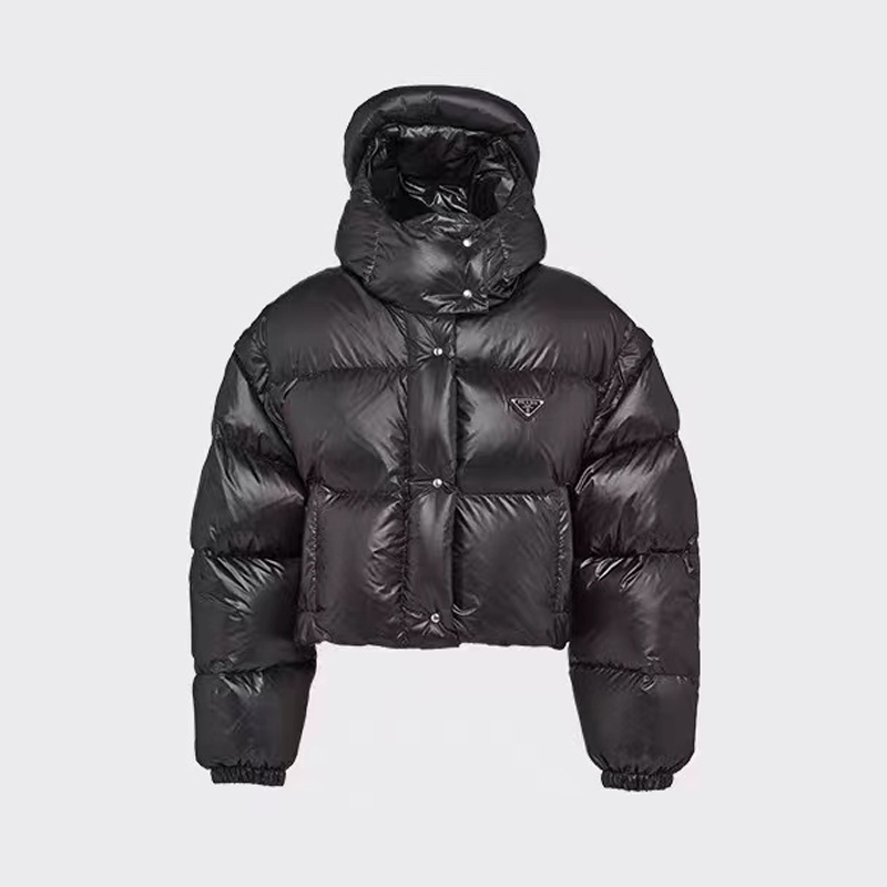 Prada Hooded Short Detachable Puffer Down Jacket Vest #nigo56282