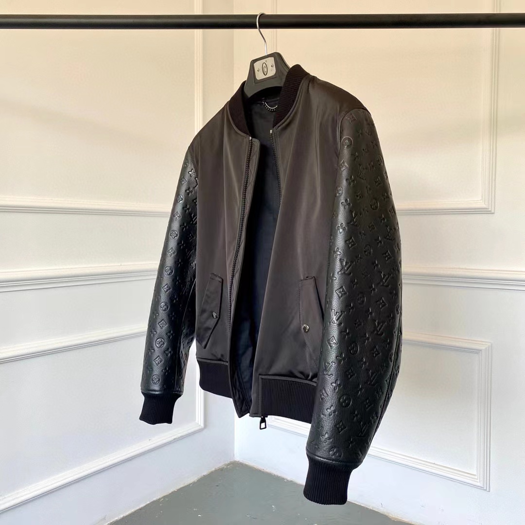 Louis Vuitton Men's And Women's Nylon And Leather Mix Jacket #nigo53458