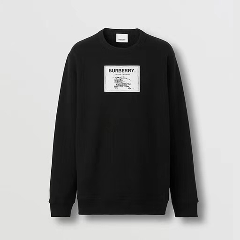 Burberry Black Cotton Pullover Sweater #nigo56444