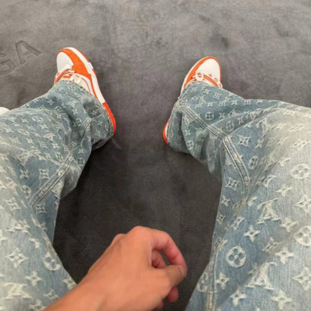 Louis Vuitton NIGO Full Printed Denim Straight Pants #nigo8418