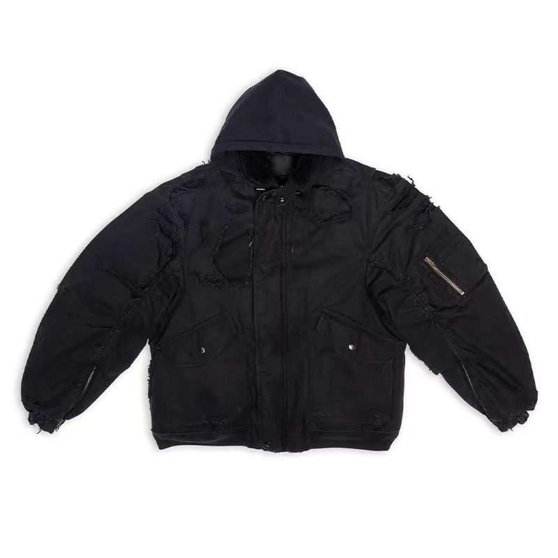 Balenciaga Old effect thick Hooded Jacket #nigo8543