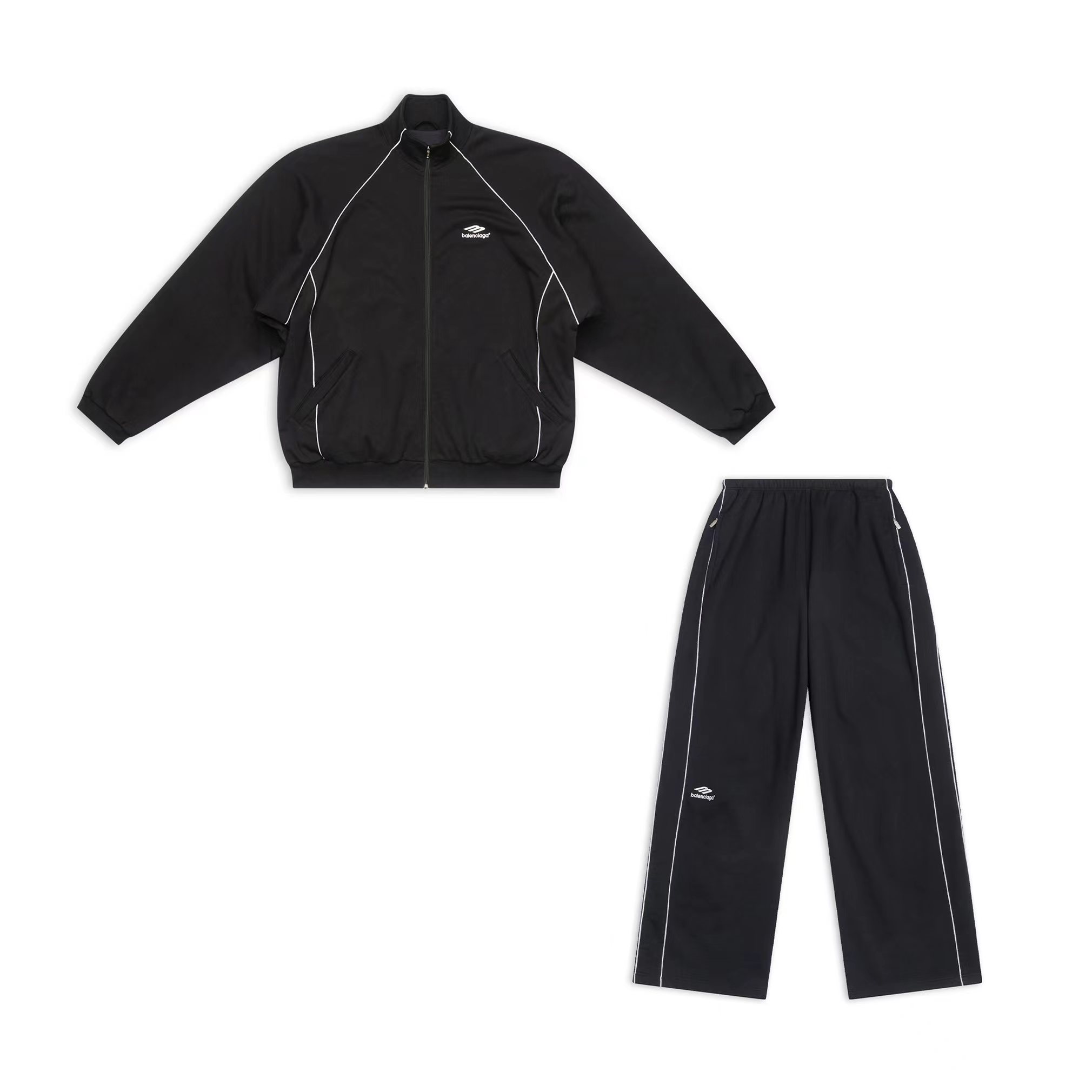 Balenciaga Embroidered Lines Sports Zip Jacket Trousers Pants Set #nigo7125