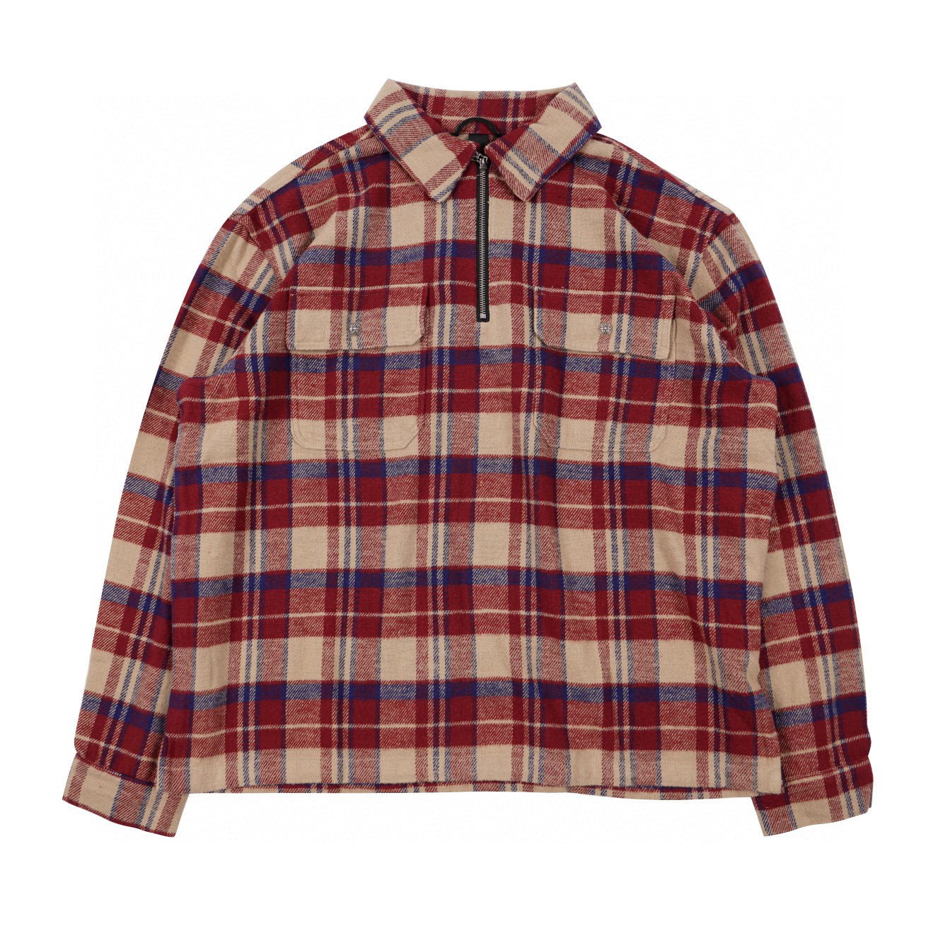 Chrome Hearts Half Zip Plaid Pullover Jacket #nigo5413
