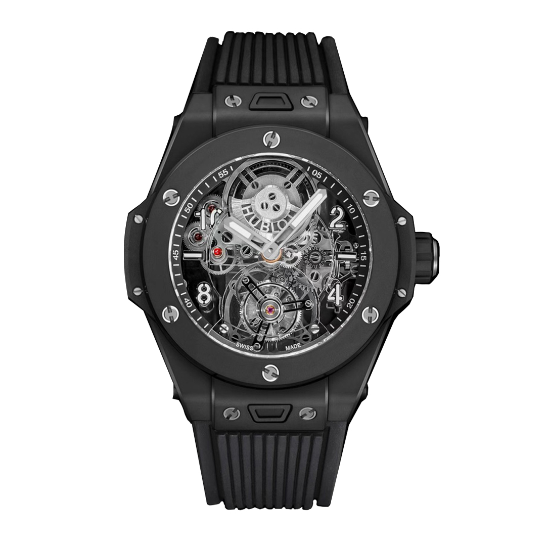 Tourbillon ring mouth piano black ceramic mechanical watch accessories jewelry #nigo82293