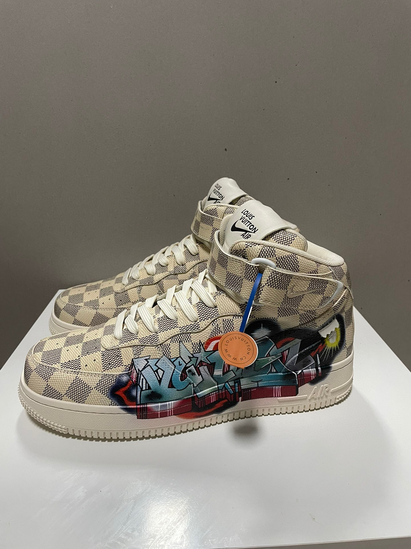 Louis Vuitton x Nike High-Top Sneakers shoes #nigo3483