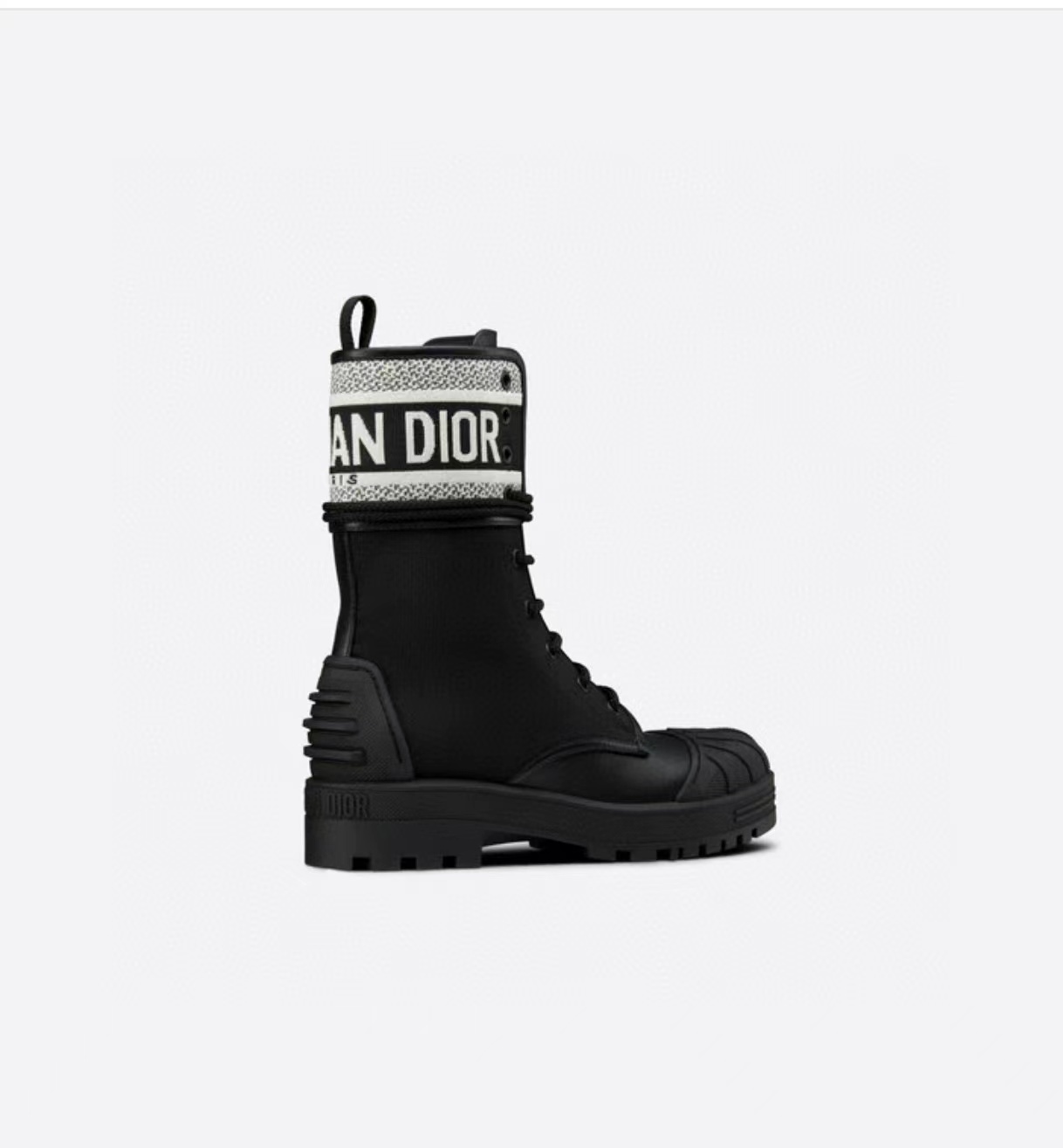 Dior Women's Shell Head Mid Barrel Lace Up Boots Shoes #nigo52111