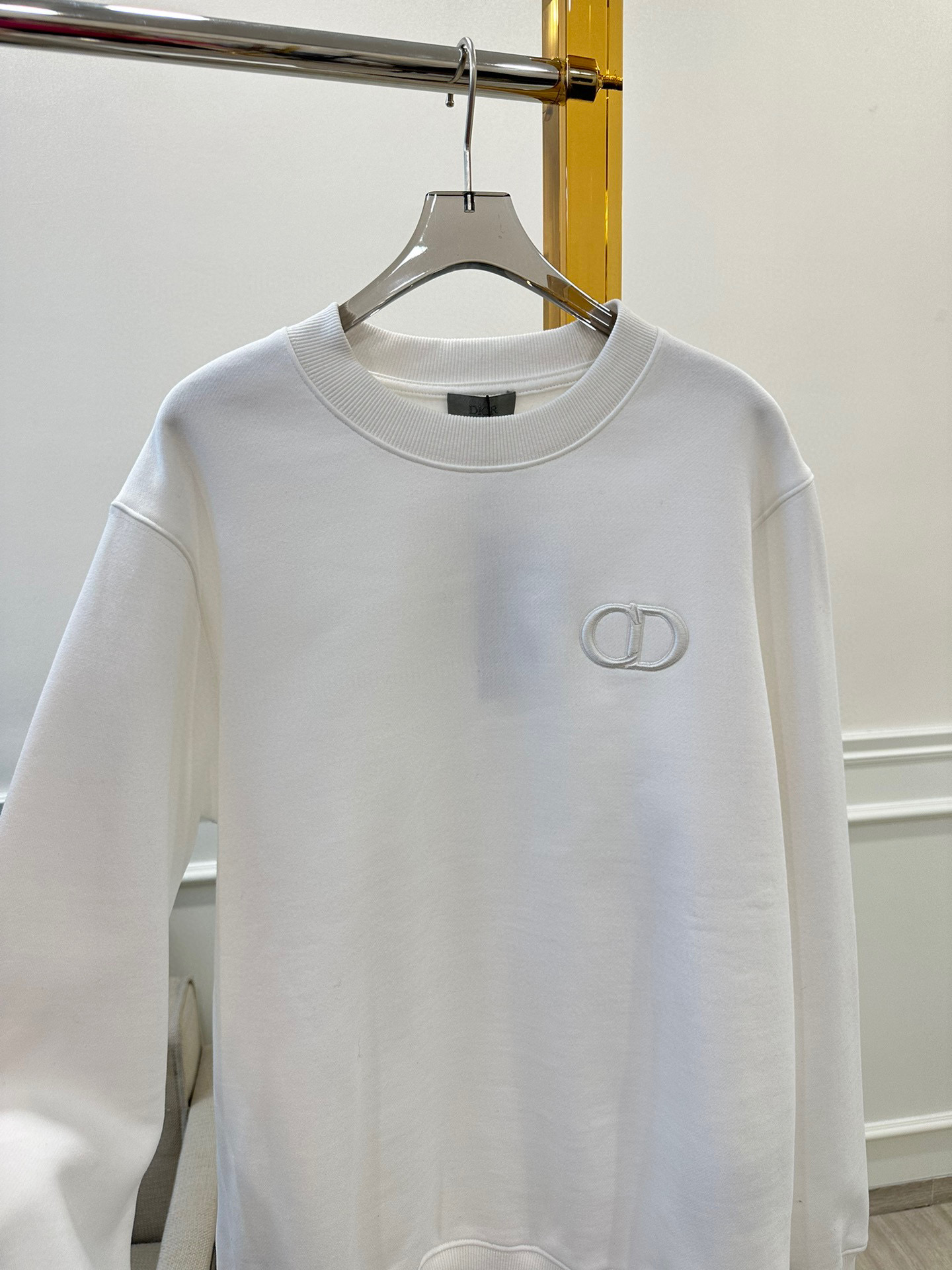 Dior Solid Cotton Long Sleeve Sweater Pullover #nigo7135