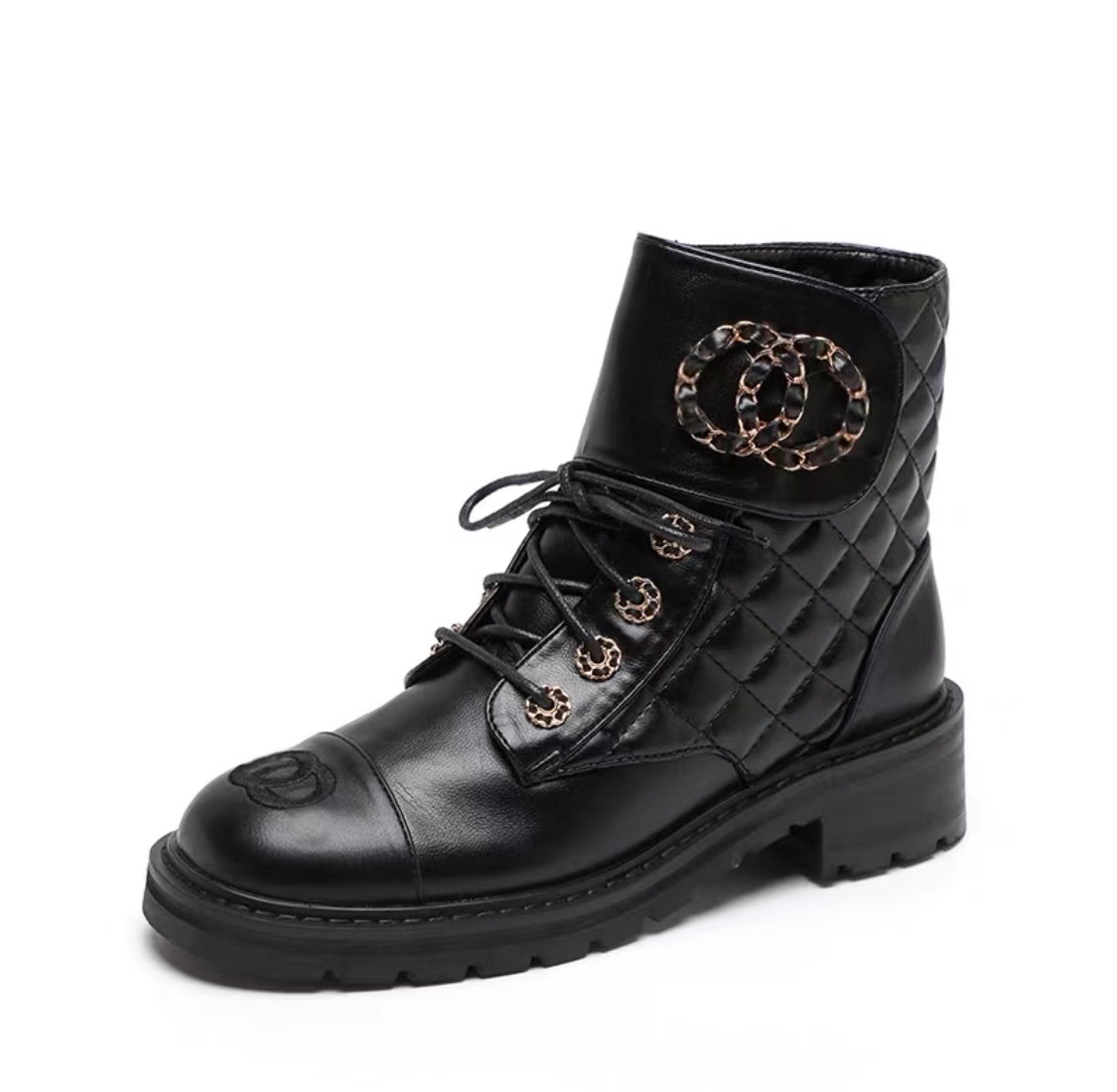 Chanel Women's Leather Rhombus Ankle Casual Shoes #nigo51587