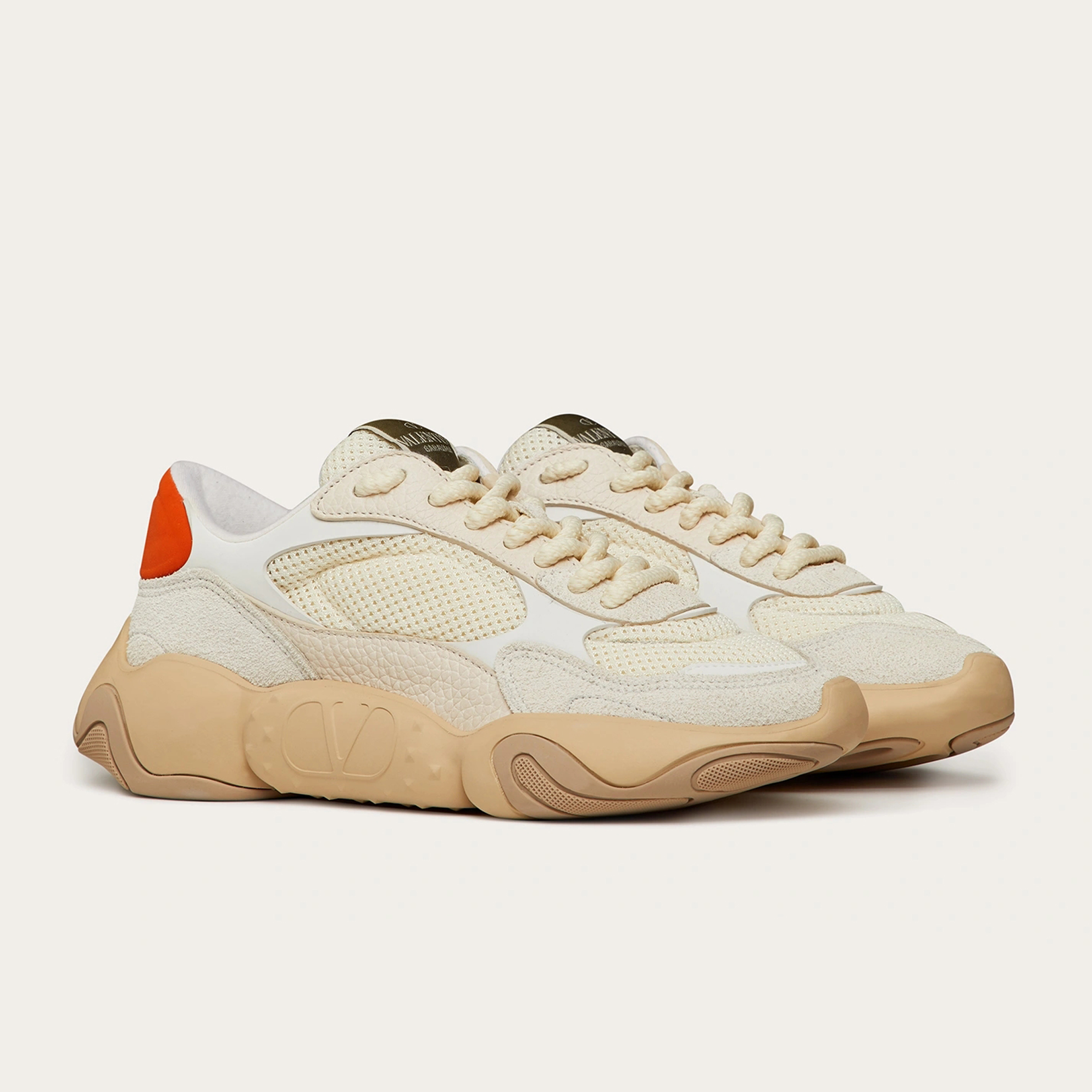 Valentino Mesh And Suede Sneakers Shoes #nigo53673