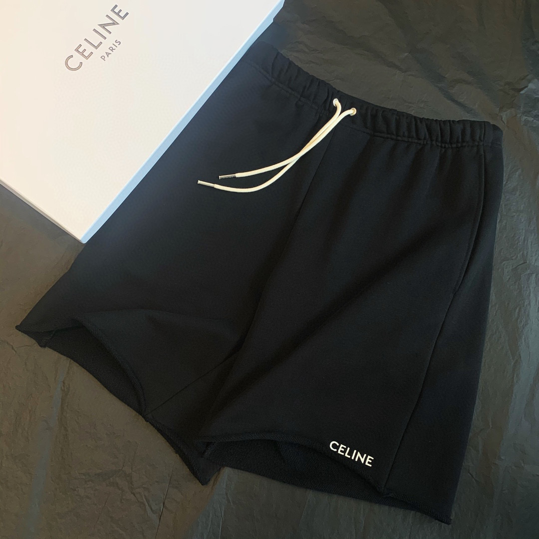 Celine Black Logo Shorts Pants #nigo4219