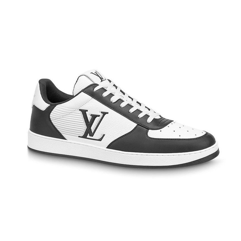 Louis Vuitton Flat Black And White Splicing Sneaker Shoes #nigo56395