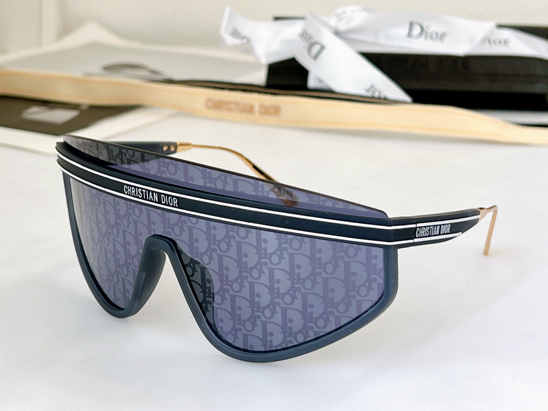 Dior Mask Sunglasses With Embroidered Cotton Cord #nigo2535