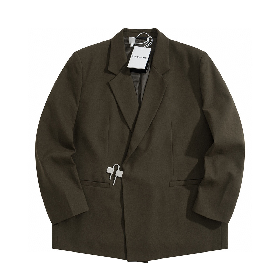 Givenchy Jacket In Wool With Padlock Closing Coat Jacket #nigo1317