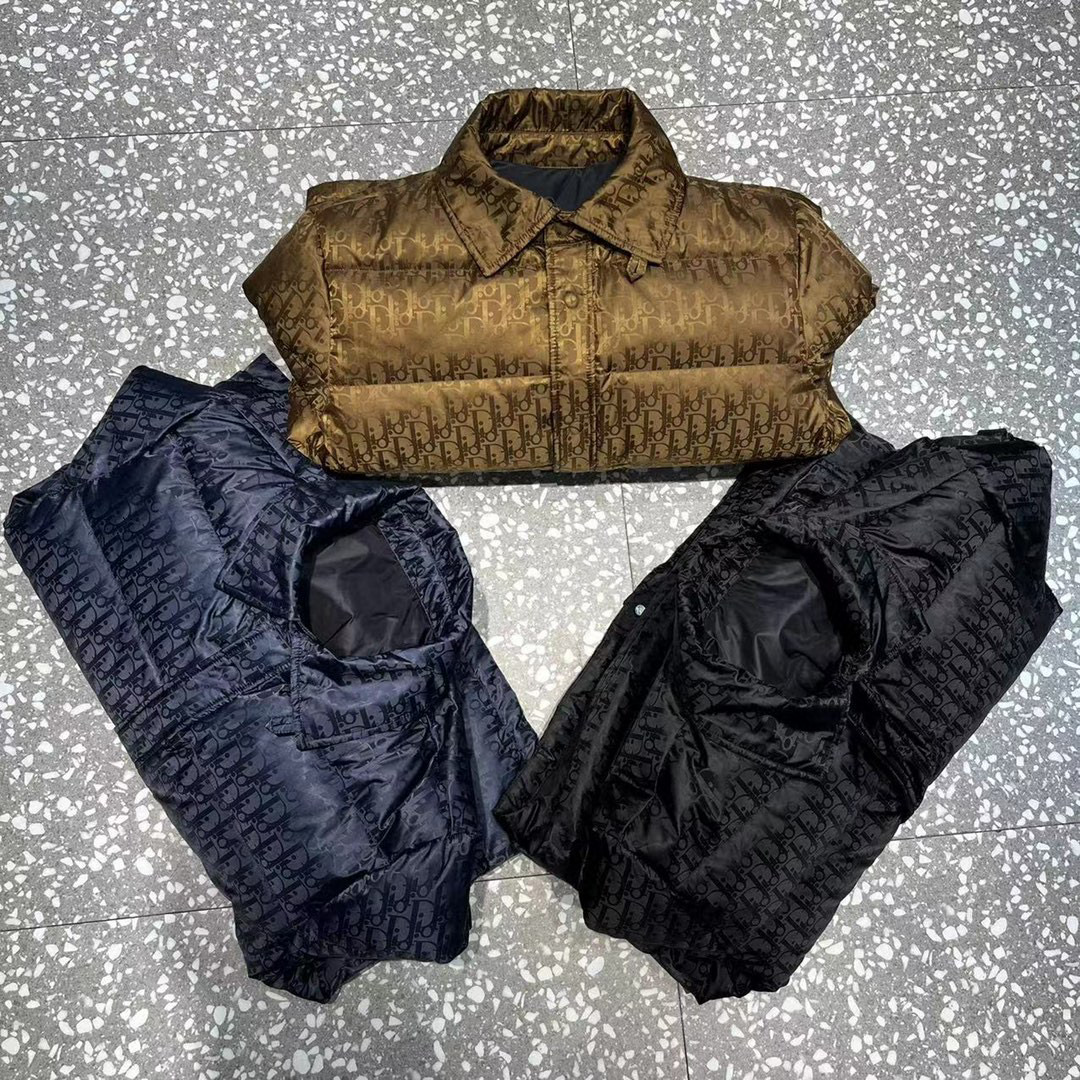 Dior Lapel Logo Puffer Down Jacket Coat #nigo8416