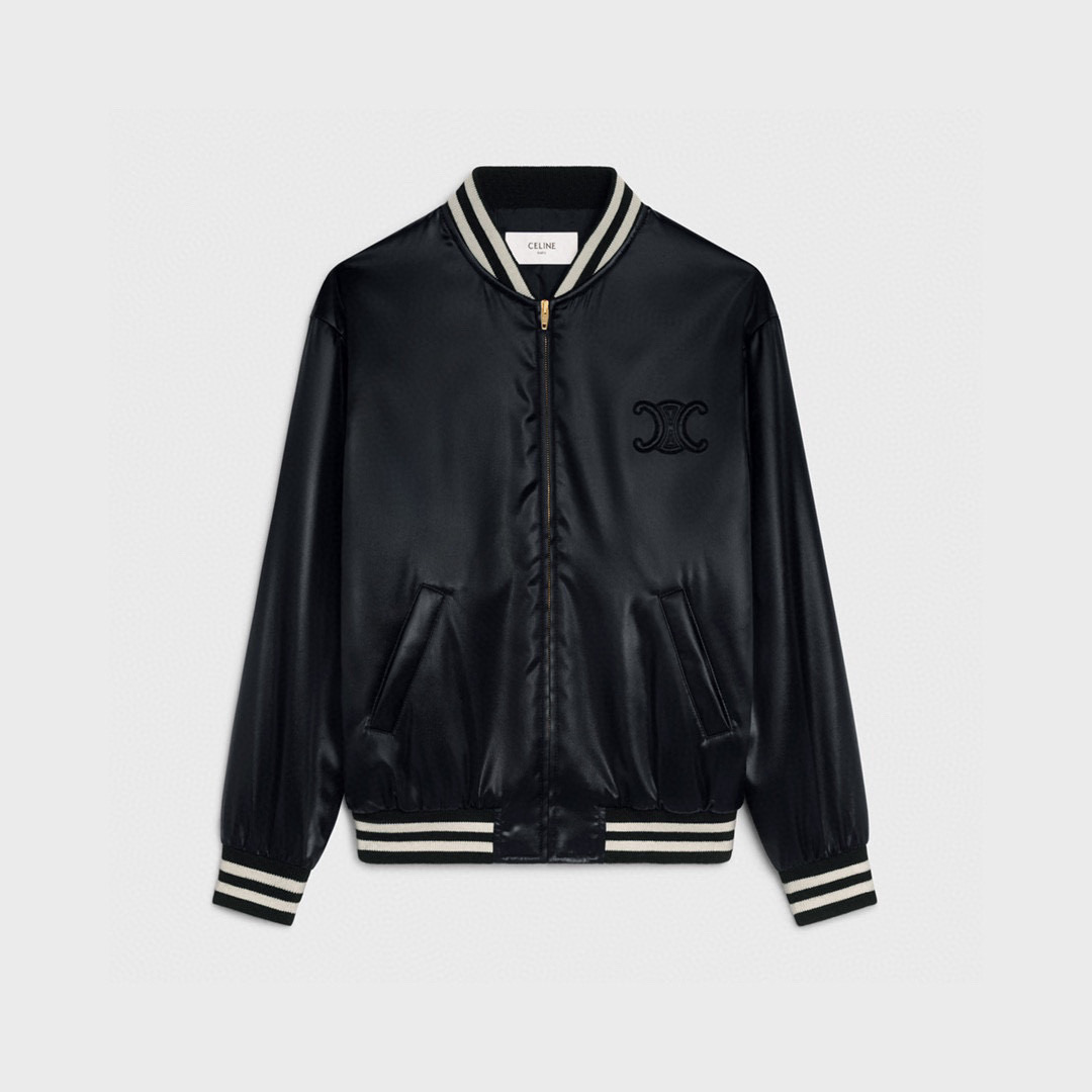 Celine Zipper Pilot Black Jacket Coat #nigo5483