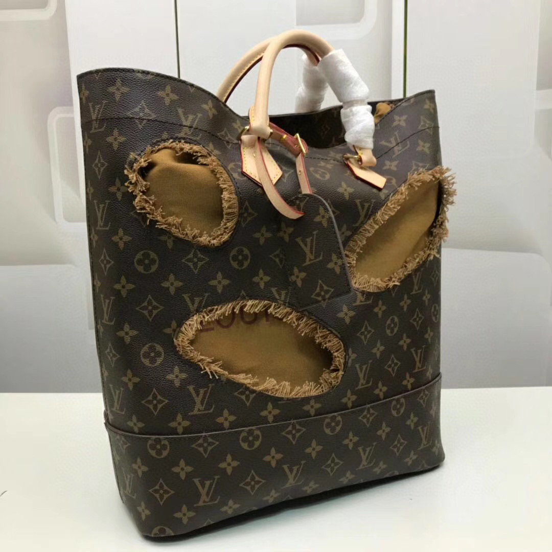 Louis Vuitton Ripped Leather Oversized Tote Bag Bags #nigo53196