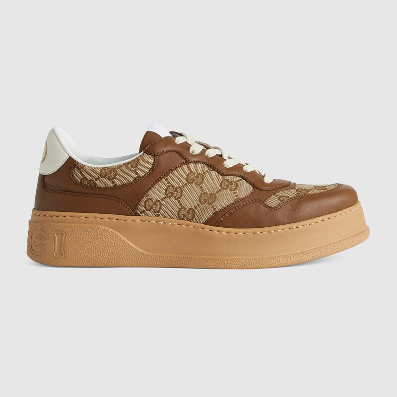 GUCCI Retro Webbing Printed Platform Flat Sneakers Shoes #nigo59189